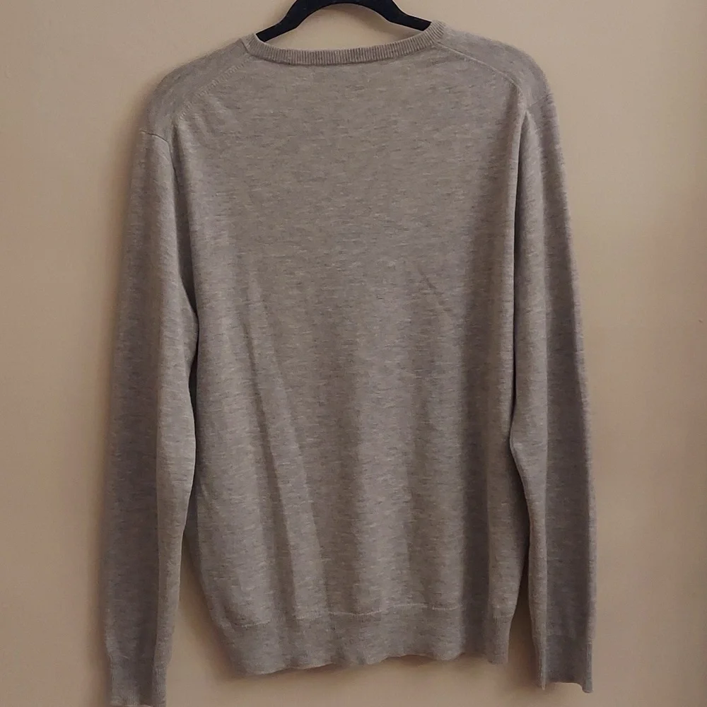 J.CREW MERCANTILE Men's Merino Wool  V Neck Pullover Long Sleeve Sweater L